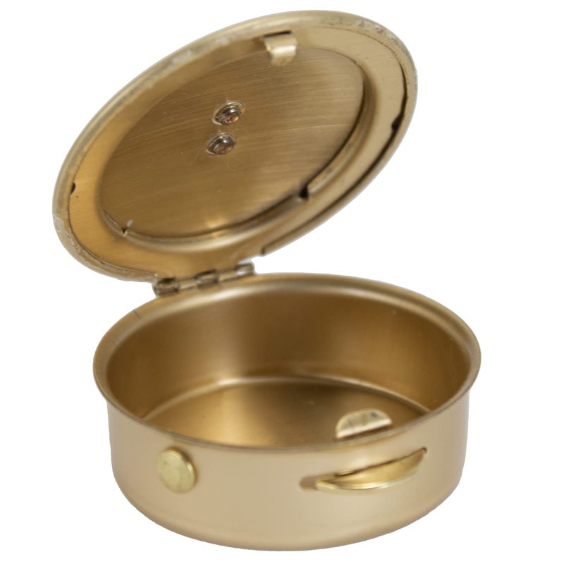 Cathedral Art Metal (Abbey & CA Gift) Polished Brass PYX with Cross/Pill/Keepsake Box, 1.5"x1.5"x.5 - Image 2